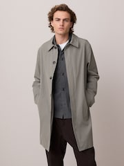Sage Green Lightweight Shower Resistant Trench Coat - Image 1 of 5