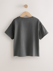 Charcoal Grey Sequin Heart Print T-Shirt (3-16yrs) - Image 6 of 8