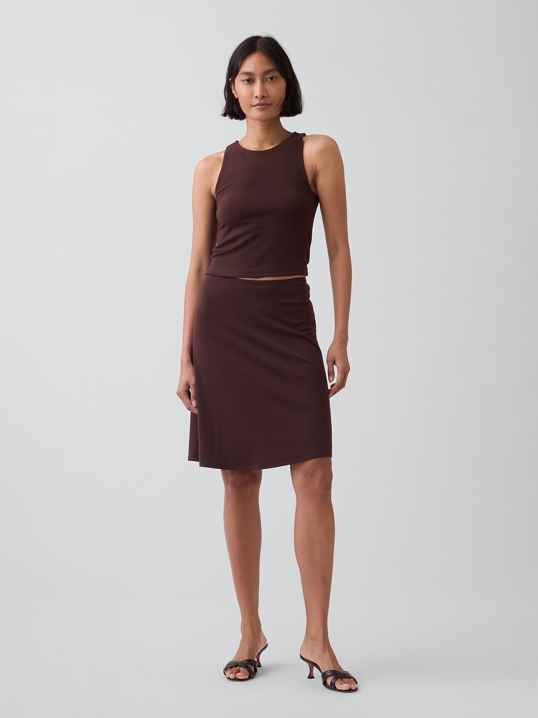 Gap Chocolate Brown Easy Knee-Length Skirt