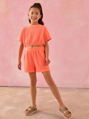 Orange Fluro T-Shirt and Shorts Set (3-16yrs) - Image 2 of 4