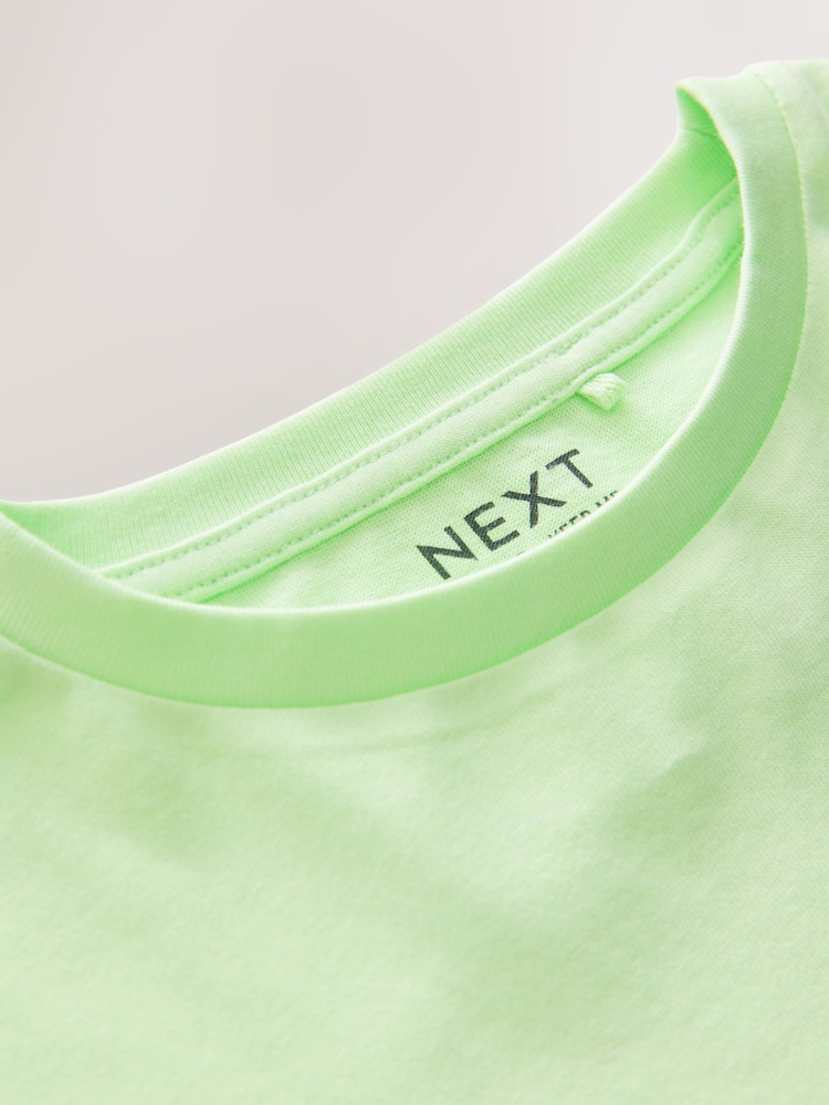Lime Green Oversized Sequin Graphic Print T-Shirt (3-16yrs) - Image 8 of 9