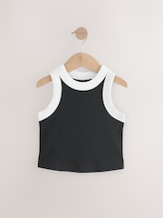 Black Rib Vest (3-16yrs) - Image 1 of 4