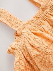 Yellow Floral Embroidered Vest & Shorts Set (3-16yrs) - Image 6 of 7