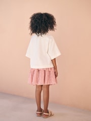 Pink Sequin Sun Top & Lace Skirt Set (3-16yrs) - Image 3 of 9