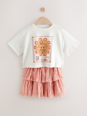 Pink Sequin Sun Top & Lace Skirt Set (3-16yrs) - Image 5 of 9