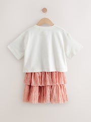 Pink Sequin Sun Top & Lace Skirt Set (3-16yrs) - Image 6 of 9