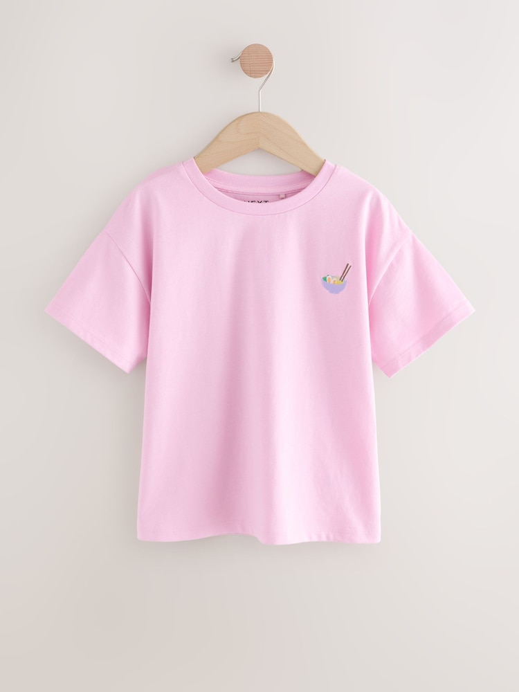 Purple/Green 100% Cotton Motif T-Shirts 3 Pack (3-16yrs) - Image 6 of 11