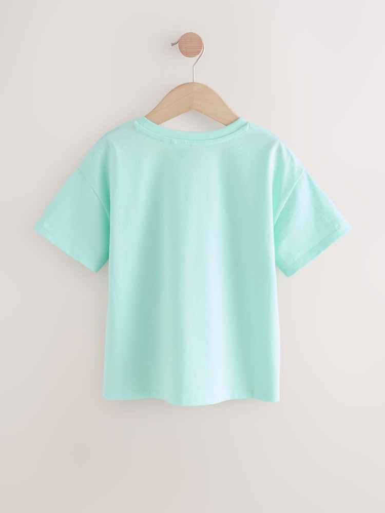 Purple/Green 100% Cotton Motif T-Shirts 3 Pack (3-16yrs) - Image 9 of 11