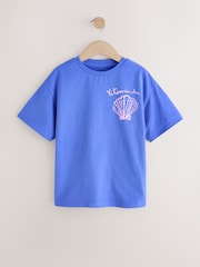 Yellow/Blue Beach Print Oversized T-Shirts 3 Pack (3-16yrs) - Image 4 of 7