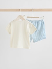 Blue Bear Baby T-Shirt and Shorts Set - Image 2 of 10