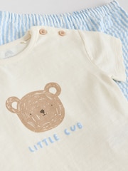 Blue Bear Baby T-Shirt and Shorts Set - Image 8 of 10