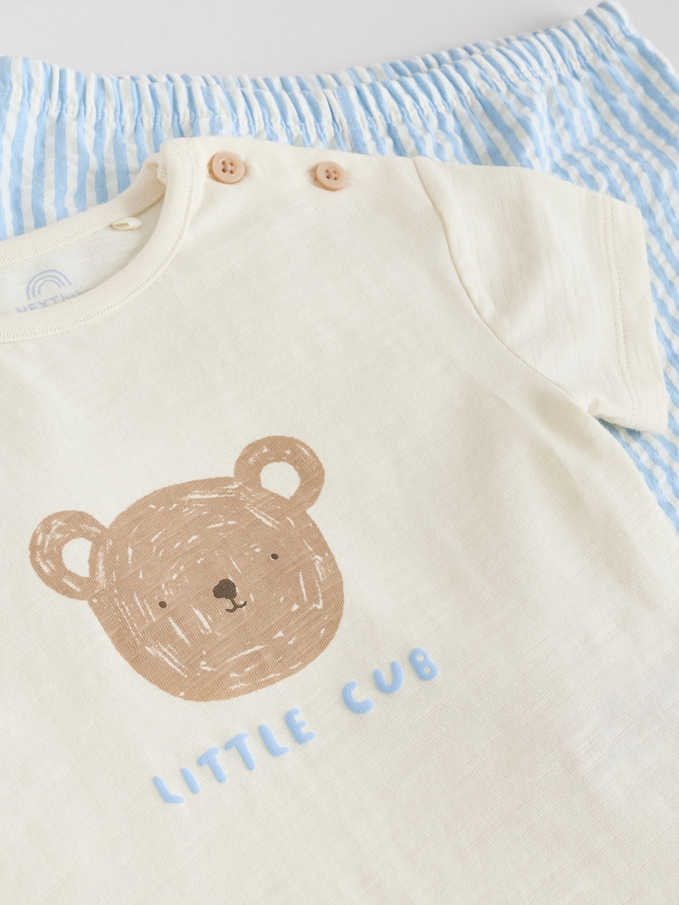 Blue Bear Baby T-Shirt and Shorts Set - Image 8 of 10