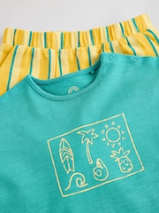 Verde/amarillo - Conjunto de camiseta y pantalón corto para bebé - Imagen 11 de 14