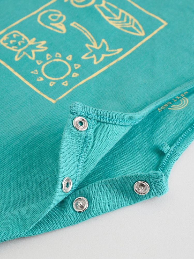 Verde/amarillo - Conjunto de camiseta y pantalón corto para bebé - Imagen 14 de 14