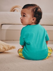 Verde/amarillo - Conjunto de camiseta y pantalón corto para bebé - Imagen 2 de 14