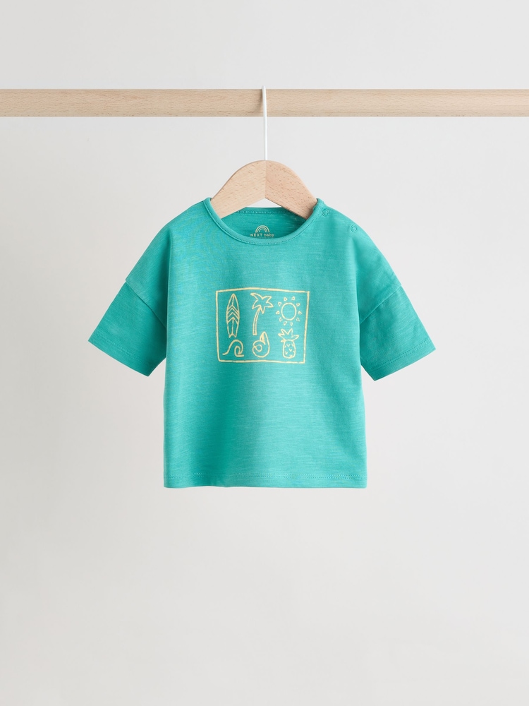 Green/Yellow Baby T-Shirt and Shorts Set - Image 5 of 14