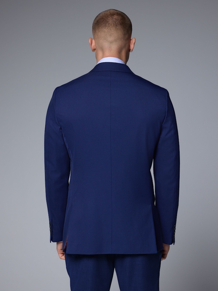 bleu vif - Veste de costume texturée - Image 3 of 10
