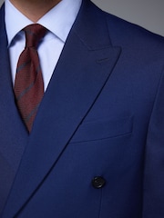 Bright Blue Textured Suit Jacket - Image 4 of 10