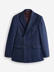 Bright Blue Textured Suit Jacket - Image 6 of 10