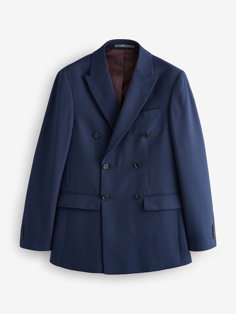 bleu vif - Veste de costume texturée - Image 6 of 10