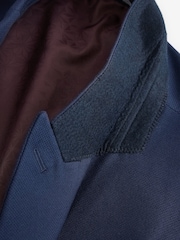 Bright Blue Textured Suit Jacket - Image 9 of 10
