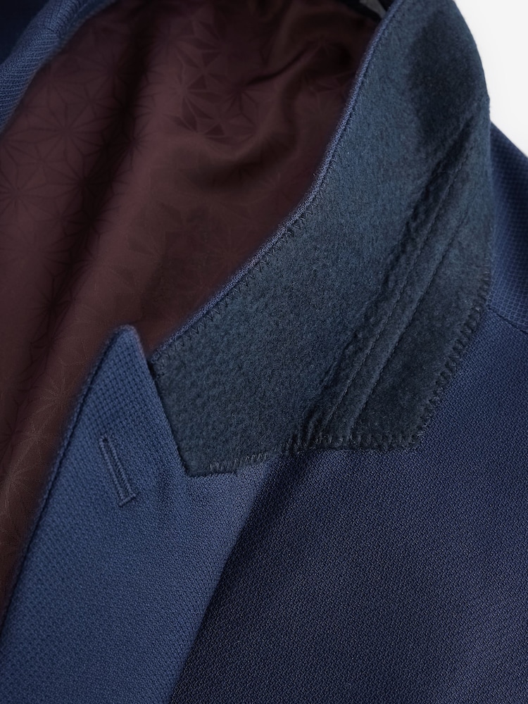 bleu vif - Veste de costume texturée - Image 9 of 10