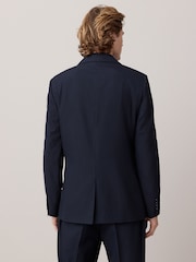 Темно-синий - Double Breasted Striped Jacket - Изображение 4 из 10