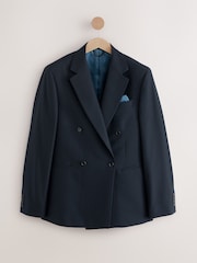 Темно-синий - Double Breasted Striped Jacket - Изображение 6 из 10