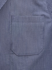 marine - Veste slim à rayures en seersucker - Image 10 of 10
