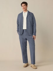 marine - Veste slim à rayures en seersucker - Image 2 of 10