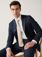 Azul marino - Slim Fit Striped Suit Jacket - Imagen 1 de 10