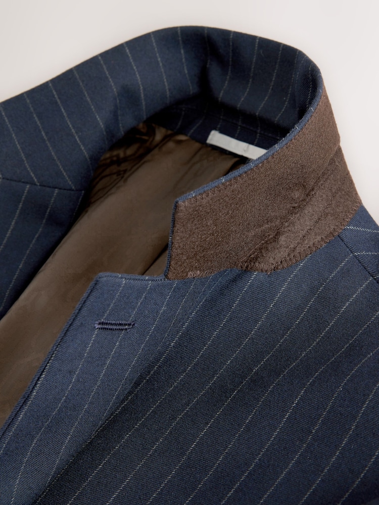 Azul marino - Slim Fit Striped Suit Jacket - Imagen 10 de 10