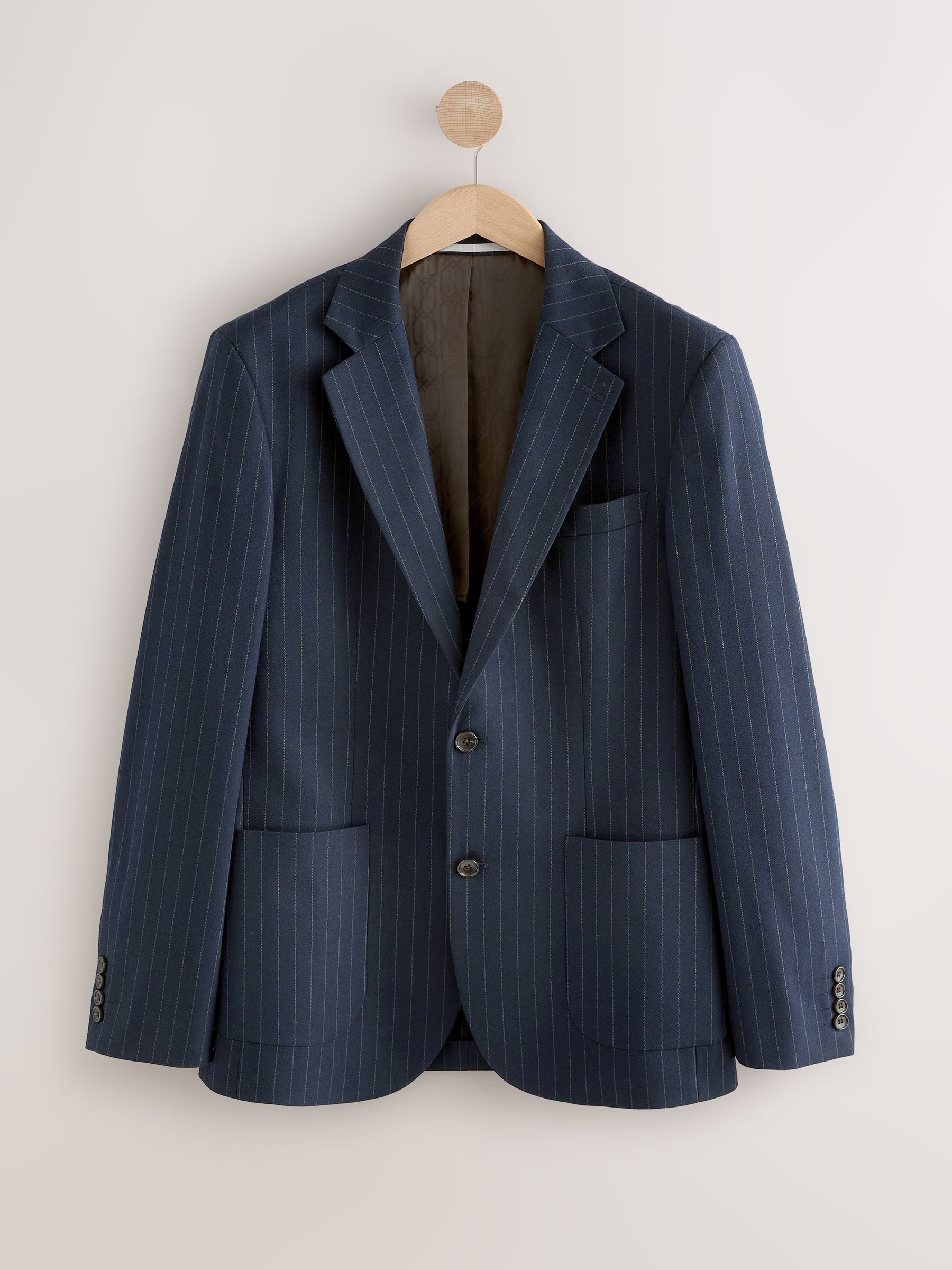 Buy Navy Blue Slim Fit Striped Suit Jacket from Next USA