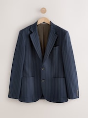 Azul marino - Slim Fit Striped Suit Jacket - Imagen 6 de 10
