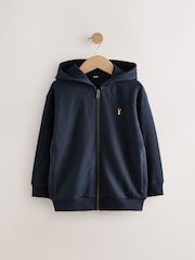 Navy Blue Stag Zip Through Hoodie (3-16yrs) - Image 1 of 4