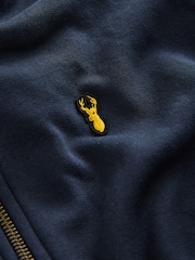 Navy Blue Stag Zip Through Hoodie (3-16yrs) - Image 3 of 4