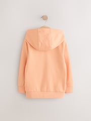 Orange Plain Zip Through Hoodie (3-16yrs) - Image 2 of 4