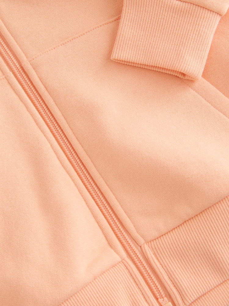 Orange Plain Zip Through Hoodie (3-16yrs) - Image 4 of 4