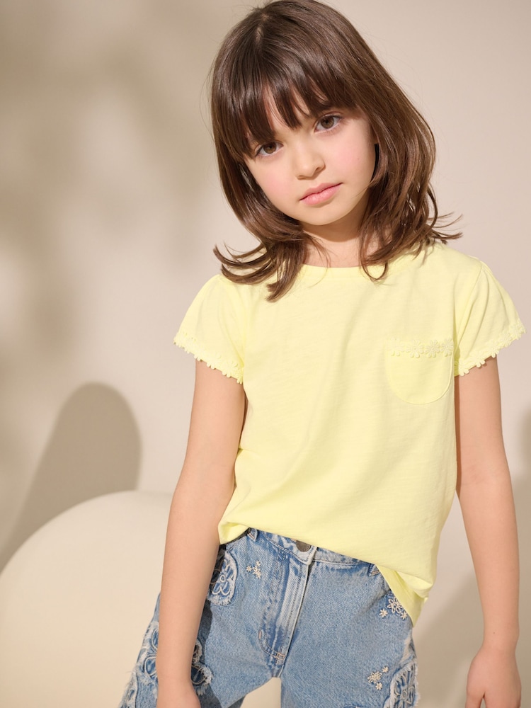 Jaune - T-shirt à pochettes Daisy (1.5-16ans) - Image 1 of 1
