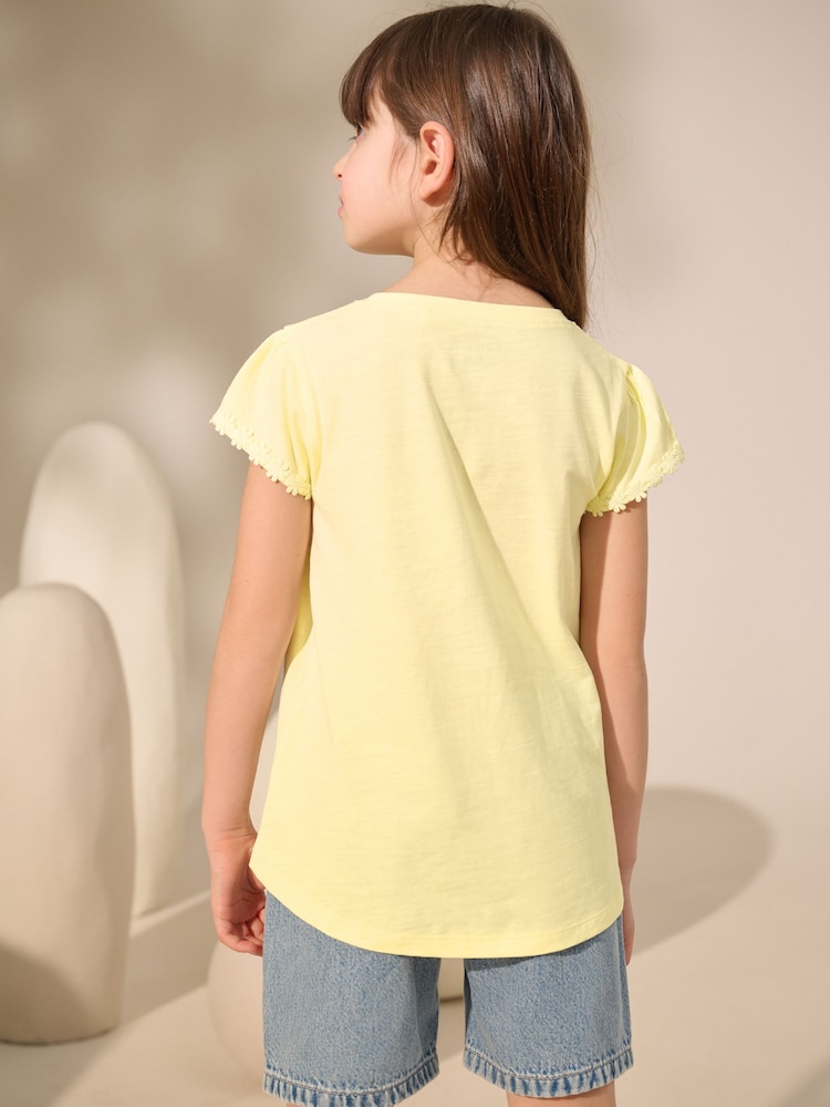 Yellow Daisy Pocket T-Shirt (1.5-16yrs) - Image 3 of 5