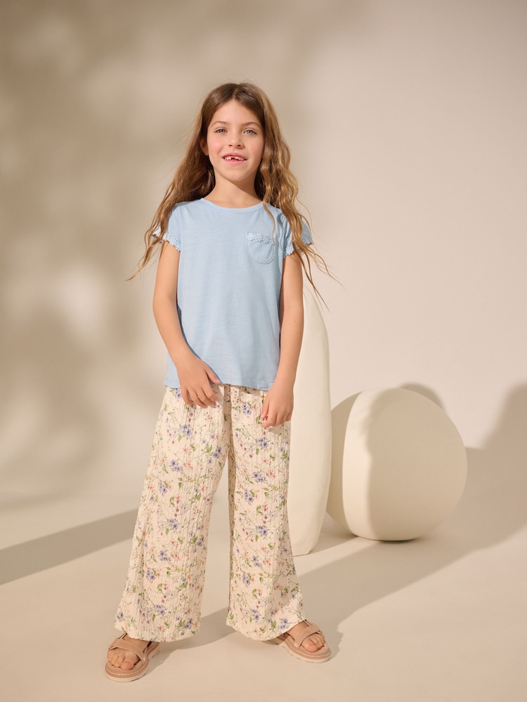 Blue Daisy Pocket T-Shirt (1.5-16yrs) - Image 2 of 7