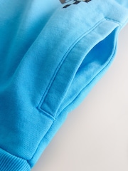 Blue/White Zip Through Graphic Hoodie (3-16yrs) - Image 4 of 4