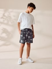 Palm Black/White Mesh Sport Shorts (3-16yrs) - Image 2 of 8