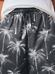 Palm Black/White Mesh Sport Shorts (3-16yrs) - Image 3 of 8