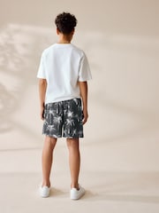 Palm Black/White Mesh Sport Shorts (3-16yrs) - Image 5 of 8