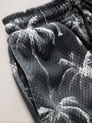 Palm Black/White Mesh Sport Shorts (3-16yrs) - Image 7 of 8