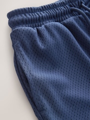 Navy Blue Mesh Sport Shorts (3-16yrs) - Image 4 of 4