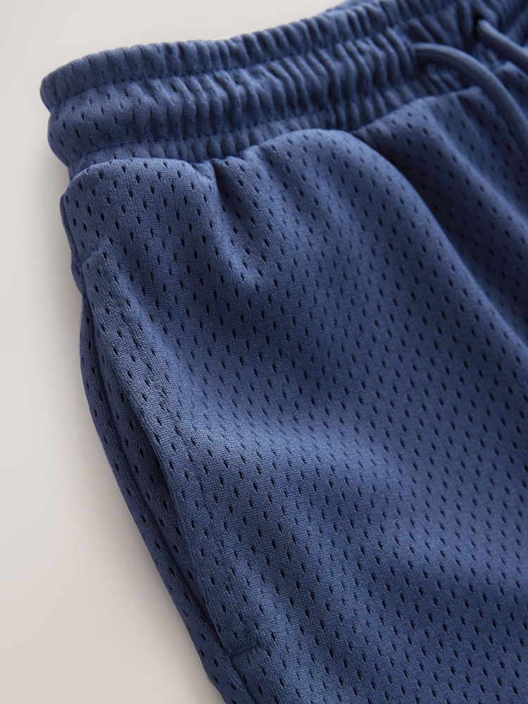 Navy Blue Mesh Sport Shorts (3-16yrs) - Image 4 of 4