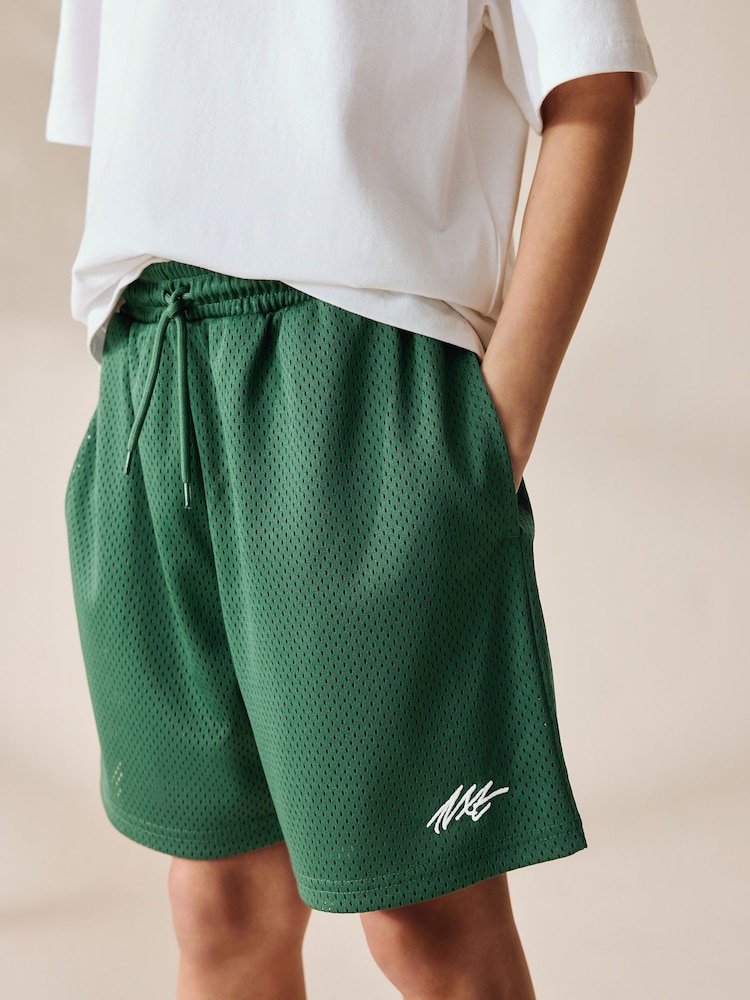 Dark Green Mesh Sport Shorts (3-16yrs) - Image 1 of 7