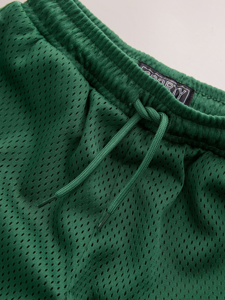 Dark Green Mesh Sport Shorts (3-16yrs) - Image 7 of 7